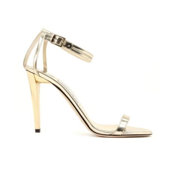 Jimmy Choo Shoes - JIMMY CHOO Daisey Mirror Leather Gold Sandals Size US 8.5 EU 38.5